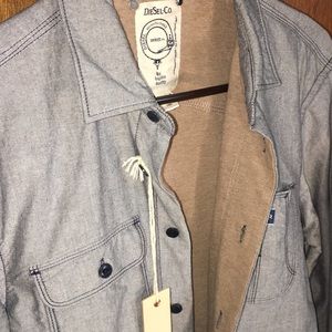 Diesel - Schadel Shirt Navy/Blue Cotton & Leather